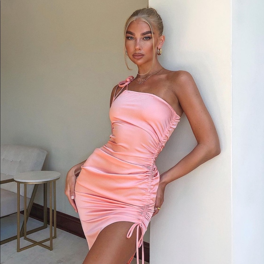 PLT Jess Hunt Coral High-Low Dress
